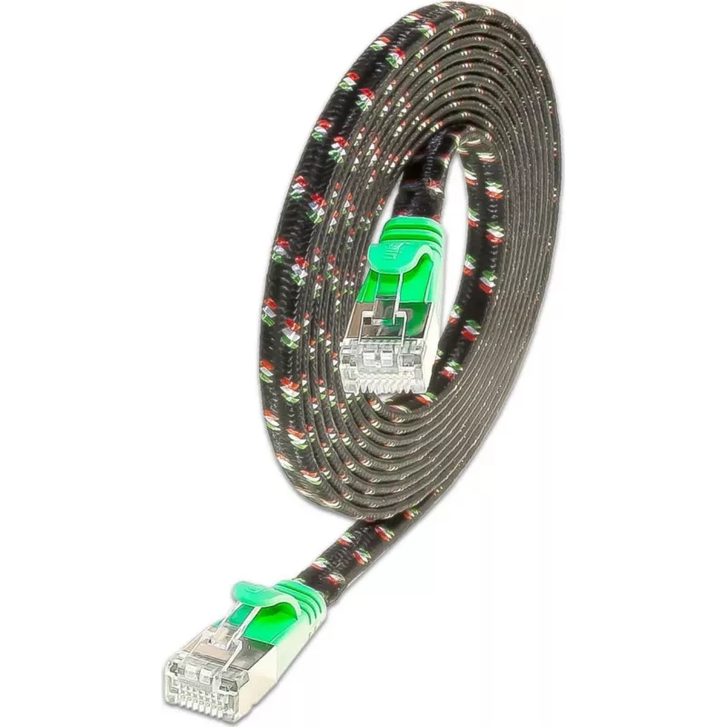 Wirewin Cat.6 SLIM-Tough patch kábel F/FTP 0,25m zelený PKW-TOUGH-STP-K6 0.25 GN