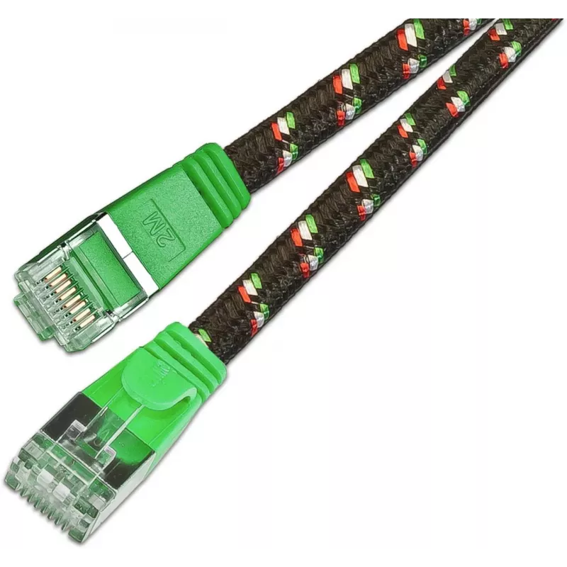 Wirewin Cat.6 SLIM-Tough patch kábel F/FTP 0,25m zelený PKW-TOUGH-STP-K6 0.25 GN