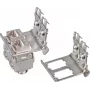 Wirewin DIN držiak na lištu pre 2 Keystone konektory samica, kovový Keystone systém (WKS DIN RAIL HOLDER 2)