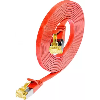 Wirewin Cat6a U/FTP Slim Ethernet patch kábel, 0,1 m, červená PKW-STP-SLIM-K6A 0.1 RT