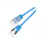 Wirewin Light patch kábel okrúhly U/FTP Cat 6a modrý 5,0m tenký flexibilný PoE PKW-LIGHT-STP-K6A 5.0 BL