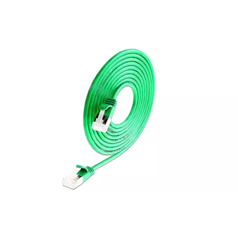Wirewin Light patch kábel okrúhly U/FTP Cat 6a zelený 0,5m tenký flexibilný PoE PKW-LIGHT-STP-K6A 0.5 GN