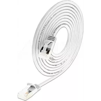 Wirewin Light patch kábel okrúhly U/FTP Cat 6a biely 0,25m tenký, tienený, PoE, flexibilný a tenký kábel pre špeciálne aplikácie (PKW-LIGHT-STP-K6A 0.25 WS)