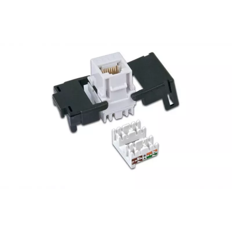 Wirewin WKS JACK KAT6A UTP keystone modul, netienený, RJ45, bez nástroja, biela