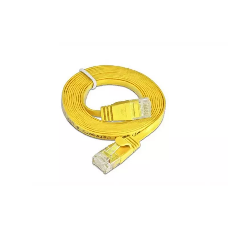 Wirewin SLIM U6 10 GE - Cat.6 Slim patch kábel, U/UTP, 10 m, žltá PKW-SLIM-KAT6 10.0 GE