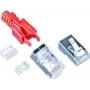 Wirewin MOD SL KAT6A STP 10 RT RJ-45 konektor samec, Cat.6A, STP, bez nástroja, červená, balenie 10 ks