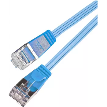 Wirewin Cat.6 SLIM patch kábel, STP(PIMF), 0,1 m, modrý PKW-STP-SLIM-KAT6 0.1 BL
