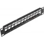 Wirewin 12-portový Keystone modulový blindpanel, 10 palcov, čierny, tienený Keystone systém (TKS PANEL 12 BLACK)