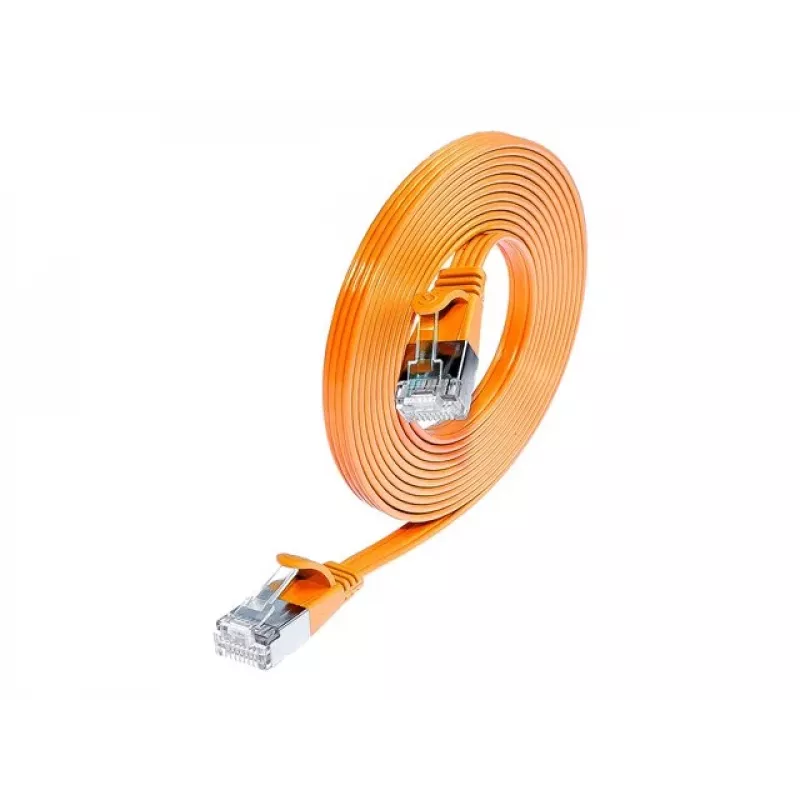 Wirewin SLIM S6 7.5 OR - Cat.6 SLIM patch kábel, STP(PIMF), 7,5 m, oranžová (PKW-STP-SLIM-KAT6 7.5 OR)