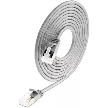 Wirewin SLIM-LS-K6A 0,15 50 Cat6A Slim Ethernet patch kábel, 0,15m, U/FTP, sivá, balenie 50 ks