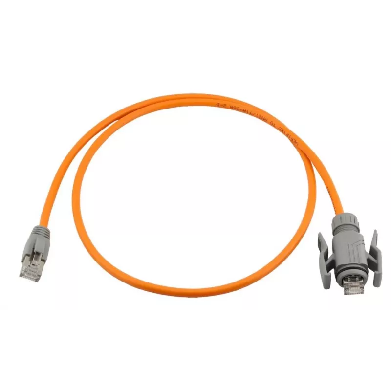 Wirewin Priemyselný Cat.6A S/FTP PUR patch kábel, 5m, oranžová, IP67 RJ45 PKW-I1-SF-K6A-PUR 5.0 OR