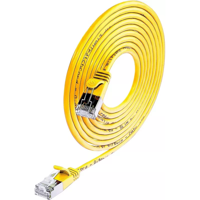 Wirewin Triotronik F/UTP Cat6 patch kábel, 2 m, RJ-45 konektor samec/samec, žltý PKW-LIGHT-STP-K6 2.0 GE
