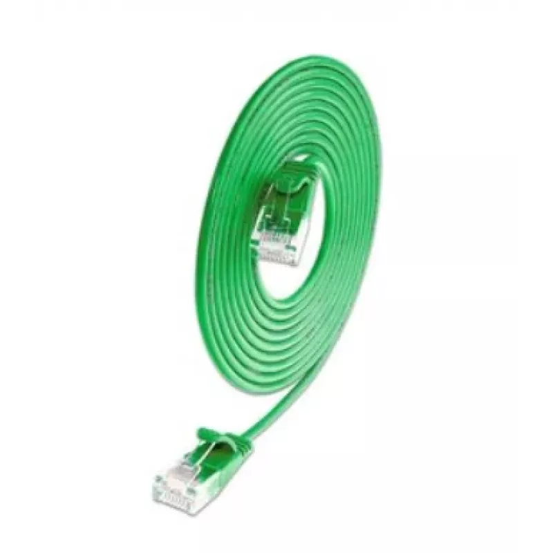 Wirewin SLIM KAT6A 10 Gigabit Light patch kábel okrúhly, U/UTP, Ø 3,6 mm, zelený (SLIM-L-UU-K6A 1.5 GN)