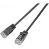 Wirewin SLIM KAT6A 10 Gigabit Light patch kábel, U/UTP, Ø3,6 mm, čierny, 0,5 m (SLIM-L-UU-K6A 0.5 BK)