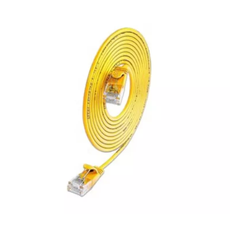 Wirewin SLIM KAT6A 10 Gigabit Light patch kábel okrúhly, U/UTP, Ø 3,6 mm, žltý (SLIM-L-UU-K6A 1.5 YE)