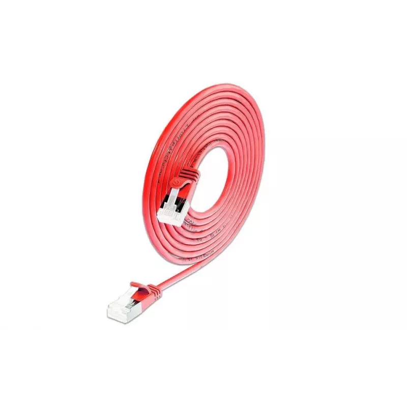 Wirewin Cat 6a U/FTP Slim patch kábel, červený, 5,0 m PKW-LIGHT-STP-K6A 5.0 RT