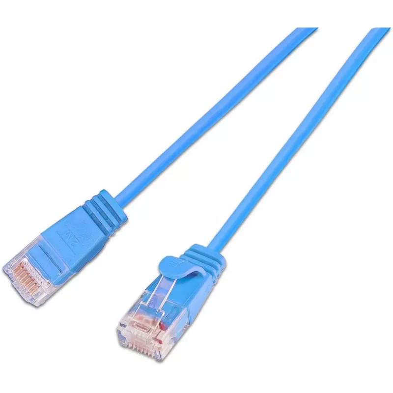 Wirewin SLIM KAT6A 10 Gigabit Light patch kábel okrúhly, U/UTP, Ø 3,6 mm, modrá (SLIM-L-UU-K6A 3.0 BL)