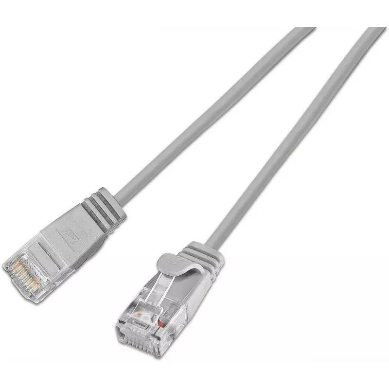 Wirewin SLIM Cat6A 10 Gigabit Light patch kábel okrúhly, U/UTP, Ø 3,6 mm, sivá (SLIM-L-UU-K6A 2.0)