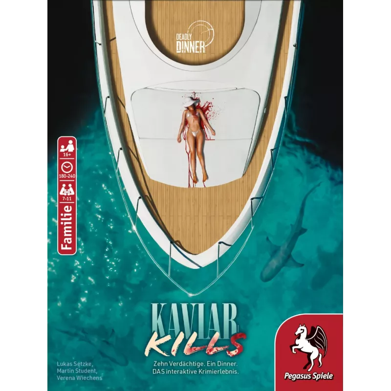 Pegasus Spiele Deadly Dinner – Kaviar Kills 19014G detektívna párty hra