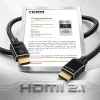 LogiLink HDMI kábel A/M na A/M 8K/60Hz 48Gbps kov nylon certifikovaný čierny 2m