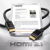 LogiLink HDMI kábel 8K/60 Hz 48 Gbps kovový nylonový certifikovaný čierny 1 m