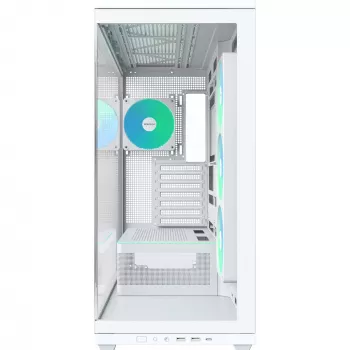 MONTECH TG3 PC skriňa, tvrdené sklo x2, biela