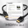 LogiLink HDMI kábel, A/M na A/M, 8K/60 Hz, 48 Gbps, kov, nylon, certifikovaný, čierny, 3 m