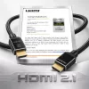 LogiLink HDMI kábel A/M na A/M 8K/60 Hz 48 Gbps kov nylon certifikovaný čierny 5 m