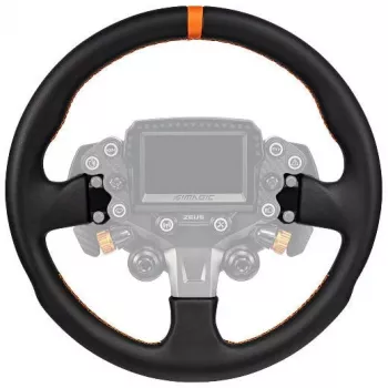 Simagic ZS-330RR kožený veniec volantu, 330mm, červené švy, bez náboja