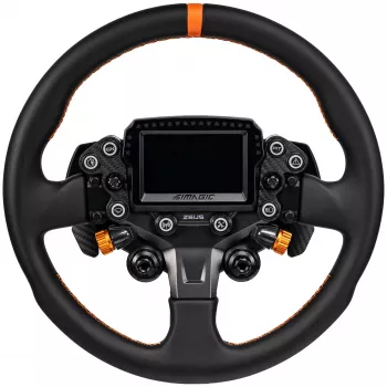 Simagic ZS-330RR kožený veniec volantu, 330mm, červené švy, bez náboja