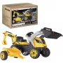 Smoby Builder Max šliapací traktor s prívesom, žltý