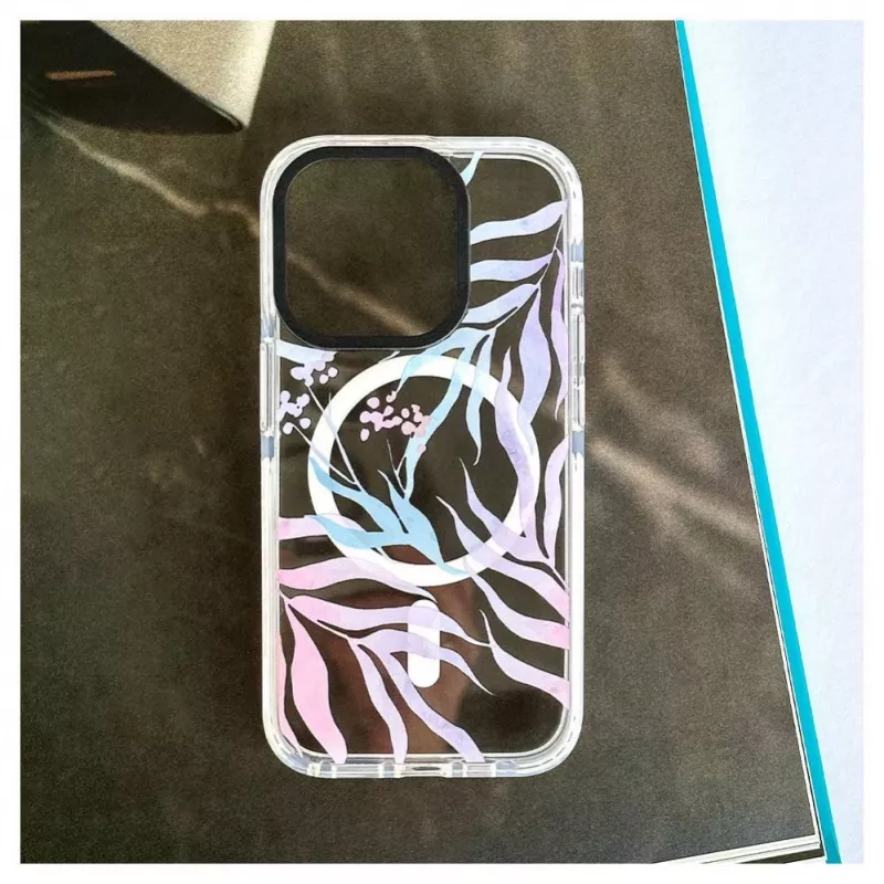 Evelatus Apple iPhone 15 Pro PC+TPU puzdro s MagSafe - individuálna kvetinová potlač