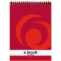 herlitz x.book špirálový zápisník A5 kockovaný červený - 50 listov 110536