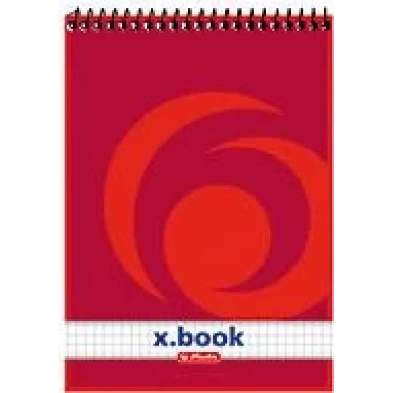 herlitz x.book špirálový zápisník A5 kockovaný červený - 50 listov 110536