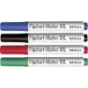 MAUL sada fixiek na flipchart, klinová špička 3,0-6,5 mm, 4 rôzne farby