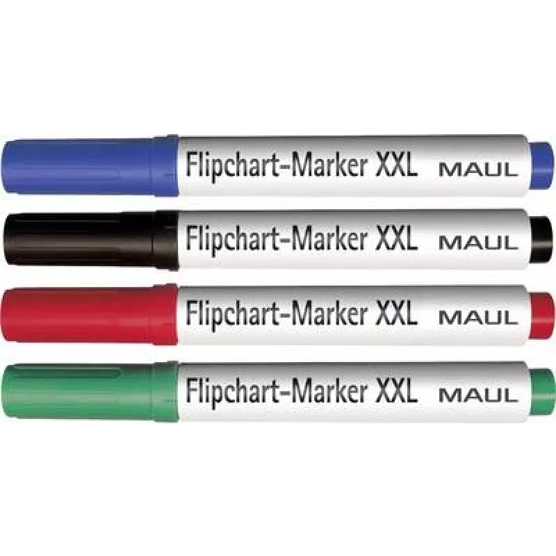 MAUL sada fixiek na flipchart, klinová špička 3,0-6,5 mm, 4 rôzne farby