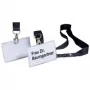 DURABLE CLICK FOLD menovka s textilnou šnúrkou, 90 x 54 mm, priehľadná, balenie 10 ks 821719
