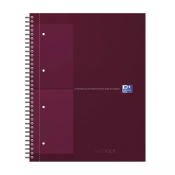 Oxford International Collegeblock zápisník, DIN A4+, kockovaný, Hardcover, špirálová väzba, 80 listov, čierny 400191241