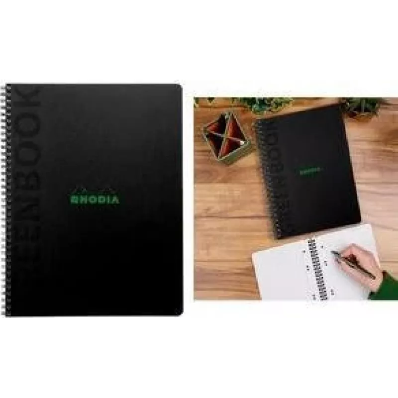 Rhodia Greenbook College zápisník A5+ kockovaný čierny 119924C