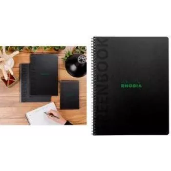 Rhodia Greenbook blok na poznámky A5+ štvorčekovaný čierny 119934C
