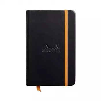 RHODIA RHODIARAMA zápisník 90 x 140 mm linajkovaný čierna umelá koža pevná väzba 96 listov 118642C