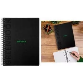 RHODIA GREENBOOK blok na poznámky A4+ linajkovaný čierny (80 listov) 119923C