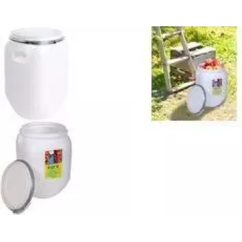 EDA 50L biely plastový skladovací sud s vekom 010559 NA