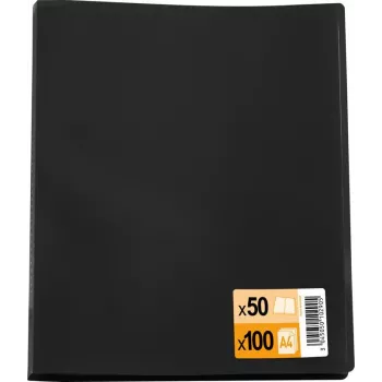 ELBA DIN A4 prezentačné dosky Standard, 50 obalov, čierna, PP 0,3 mm 32041009