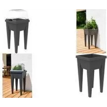 EDA Mini vyvýšený záhon VEG&Table Aromatique, antracit, 23L, 385x385x680mm 013927 G.ANT CX