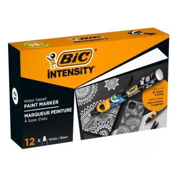 BIC Intensity permanentný marker, biely, okrúhly hrot, 1,5-2,3 mm, 1 kus, 98% recyklovaný 5274251