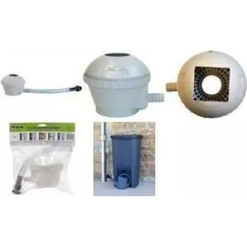 EDA sada na zber dažďovej vody pre sudy, sivá, s filtrom a zastavením pretečenia, 1 kus (010916 G SX10)