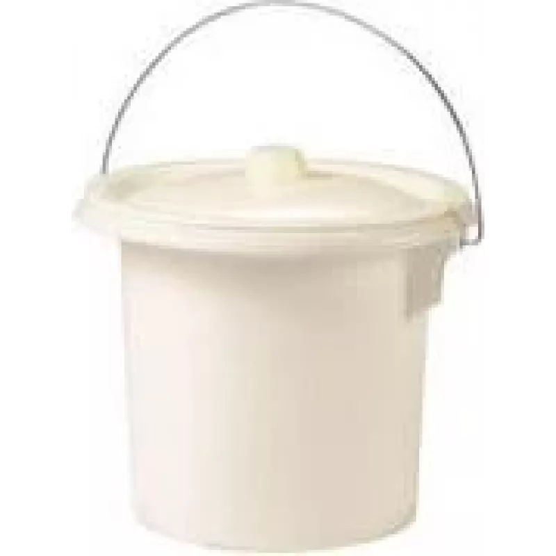 EDA hygienické vedro s kovovou rukoväťou, 5,5 litra, krémové, robustný plast, 250 mm priemer, 200 mm výška (019492 BE.CR SX)