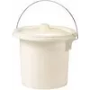 EDA hygienické vedro s kovovou rukoväťou, 5,5 litra, krémové, robustný plast, 250 mm priemer, 200 mm výška (019492 BE.CR SX)