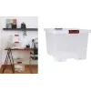 EDA CLiPSTOCK 75L úložná krabica s kolieskami, vekom, soft-touch rukoväťami, čierna/červená 010439